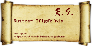 Ruttner Ifigénia névjegykártya